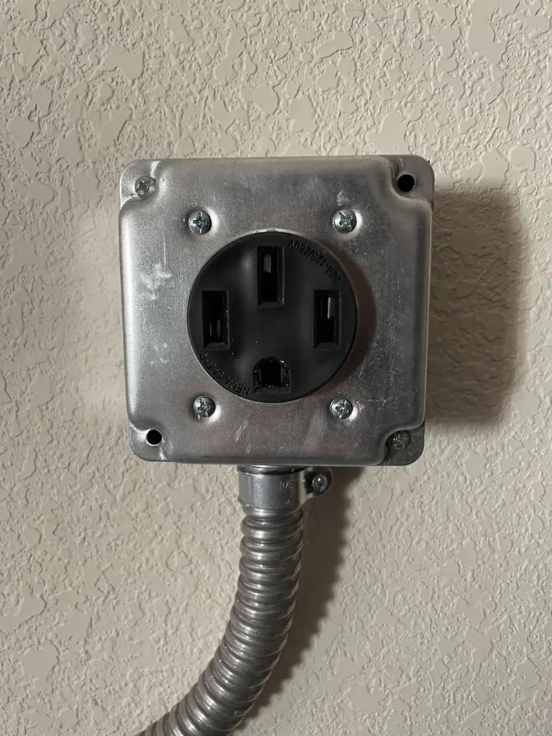 NEMA 14-50 outlet installed for Electrical Panel Upgrade in Reserve